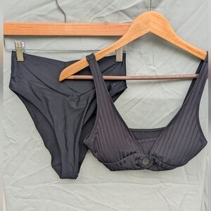 Aerie Size Small Bikini Set Black